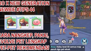 CARA NANGKEP, EVOLVE, & PAKAI PET, PET2 REKOMEN #TIPS PART 44 - Ragnarok X Next Gen