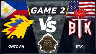 ONIC PH VS BTK [GAME 2] | M3 MLBB World Championship 2021 | M3 Playoffs Day 8