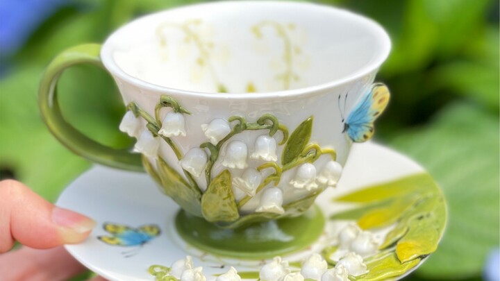 What kind of magical lily of the valley cup is this?! It's so beautiful! Before burning vs. after bu