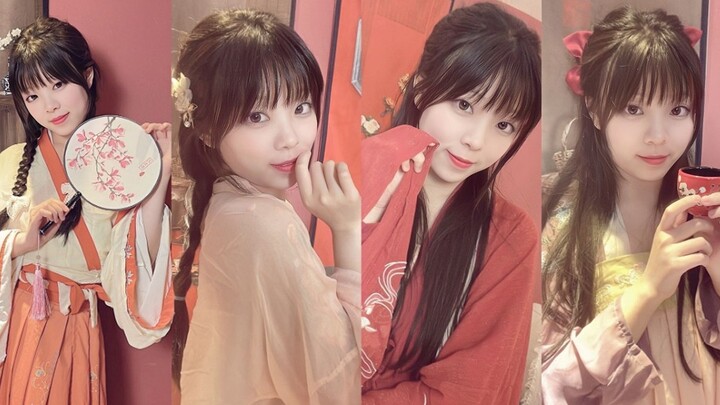 Choose your favorite ancient style girl! 4 sets of Hanfu Chinese style dance cover