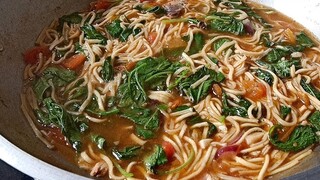 60 Pesos Egg Noodles with Spinach Recipe! Napakasarap at Masustansya! Murang Recipes!