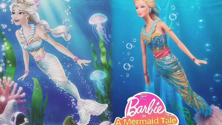 You can be human or a mermaid. Transform into Queen Calissa from the Barbie movie “Merliah’s Seaques