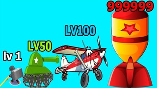 NÂNG CẤP MÁY BAY THẢ BOM Tiến Hóa Evolving NÉM 2 QUẢ BOM NGUYÊN TỬ Army Commander Top Game Thành EJ