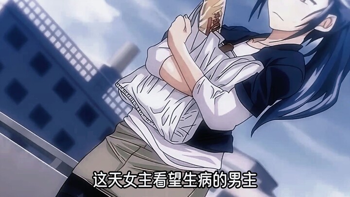 The kind-hearted heroine helps the hero clean the room