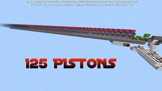 I made 125 piston extender in Minecraft Bedrock (World Record)