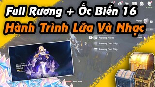 Full Rương (có Rương hiếm) + Ốc biển số 16 bí cảnh Hành Trình Lửa Và Nhạc | Đảo Táo Vàng Ngày 3