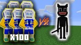 100 Outer tale Sans vs 1 Cartoon Cat | Minecraft | 1v100 | Cartoon Cat vs Outer Tale Swarm