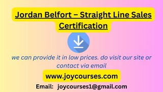 Jordan Belfort – Straight Line Sales Certification