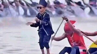 Kid Aura Farming on Boat #aura #aurafarming #shorts