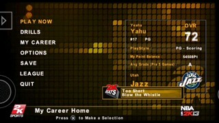NBA 2K13 (PSP) Jazz vs Spurs, Game-2, West Quarterfinals, Season-2, PPSSPP emulator.