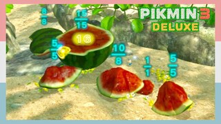 Pikmin Dragging A Watermelon Back To Spaceship Base | Pikmin 3 Deluxe