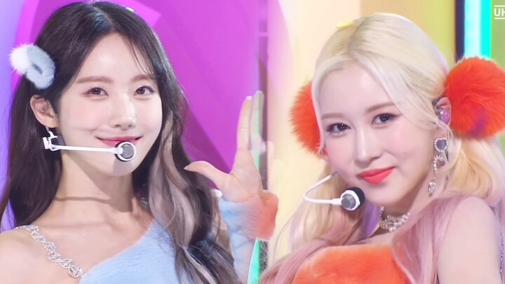 Para Super Yupper dari tim Cosmic Girls berganti pakaian hanya dengan sekali klik. Butuh waktu lama 