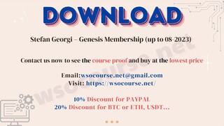 [WSOCOURSE.NET] Stefan Georgi – Genesis Membership (up to 08-2023)