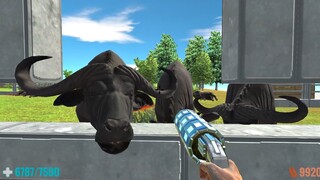 Survive with 120 Vicious Cape Buffalos. Animal Revolt Battle Simulator