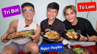 Ngọc Huyền giảm 20 kg sau 6 tháng đi nghĩa vụ, cùng Trí Bot review Ốc sò bào ngư - Ẩm thực Cha Rồng