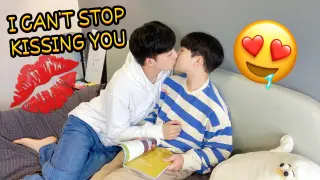 I CAN'T STOP KISSING YOU!! ðŸ’‹ðŸ’– | æˆ‘ç„¡æ³•å�œæ­¢è¦ªå�»ç”·å�‹[Gay Couple Lucas&Kibo BL]