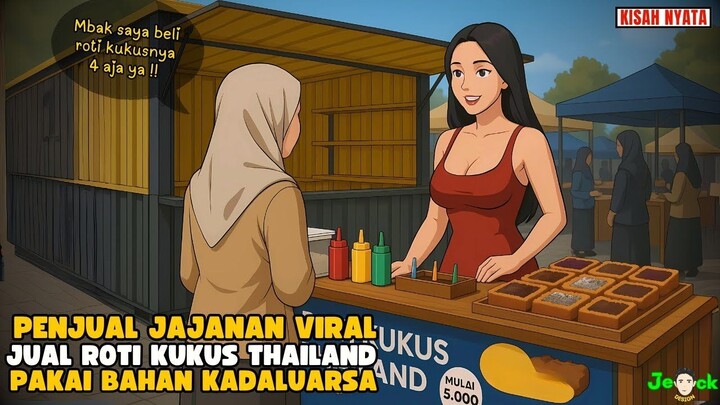 PENJUAL JAJANAN VIRAL JUAL ROTI KUKUS THAILANDPAKAI BAHAN KADALUARSA