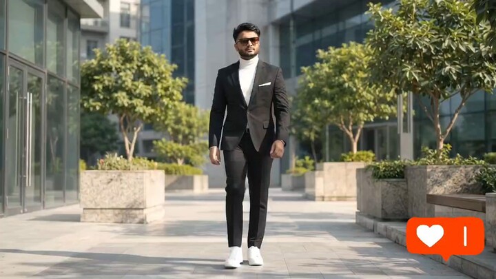 #MensFashion #StylishLook #BlackSuit #Attitude #TrendingReels
