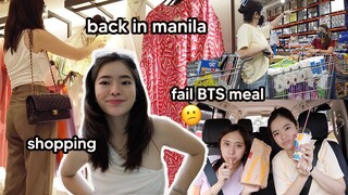 Back In Manila + Fail Shopping, Grocery & BTS Meal⎜Tin Aguilar