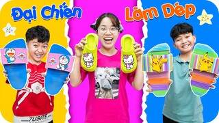 Chế Tạo Dép Màu Sắc Theo Nhân Vật Doraemon, Hello Kitty Và Pikachu ♥ Min Min TV Minh Khoa