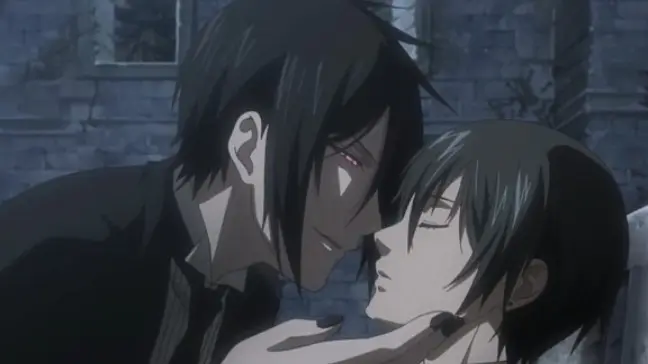 ciel and sebastian kiss