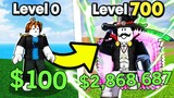 NOOB To PRO With DARK BLADE (Level 1 To Level 700) In Blox Fruits (Roblox)