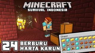 PERJUANGAN MENDAPAT HARTA KARUN DI NETHER FORTRESS🔥🔥 - Minecraft Survival Indonesia (Ep.24)