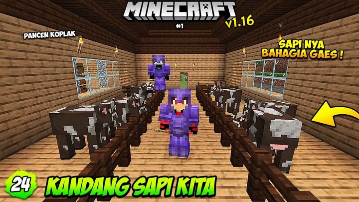 LET'S GO KITA BUAT KANDANG SAPI THOK! #1 - Minecraft Survival Indonesia (24) ~ PancenKoplak