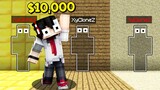 แกล้งเพื่อน!! ซ่อนแอบโกงเป็นบล็อค หาเจอรับเงินไปเลย 10,000 บาท - Minecraft แกล้งเพื่อน