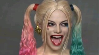 Harley Quinn versi mulut terbuka dari patung tangan kesetiaan tinggi