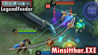 Minsitthar.EXE | Feeder Legend! Funny Gameplay Mobile Legends