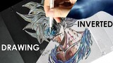 Drawing Goku Inverted on Black Paper | Goku Ultra Instinct | diArt