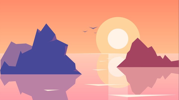 Let's draw seascape sunset in Inkscape