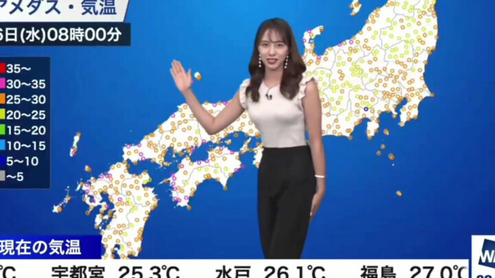 【Presenter cuaca tercantik Jepang】Crayon Shin-chan pun suka menontonnya, selera gayanya selalu keren
