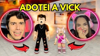 ADOTEI a VICK BARBOSA no BROOKHAVEN! *ela deu muito trabalho* - ROBLOX​ - Feat: @vick.barbosa