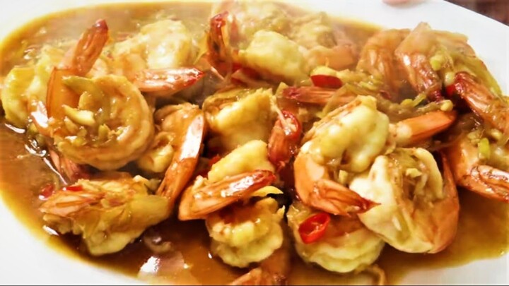 Resep udang saus tiram yang gurih banget