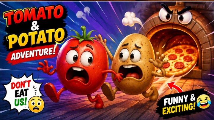 😂 Funny Tomato & Potato moments! 🍅🥔🍕 Watch till the end!