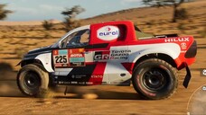 Car Toyota GR DKR Hilux in Dakar Desert Rally. Toyota Gazoo racing SA
