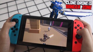 NEW GAME! Clone Drone In The Danger Zone Nintendo Switch Gameplay Handheld Demo (No Commentary)