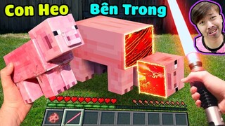 Vinh Xem Thử Bên Trong Đầu Con Heo ?? THỬ THÁCH BIẾN ĐỘNG VẬT MINECRAFT THÀNH 7 MÀU SIÊU ĐẸP !!