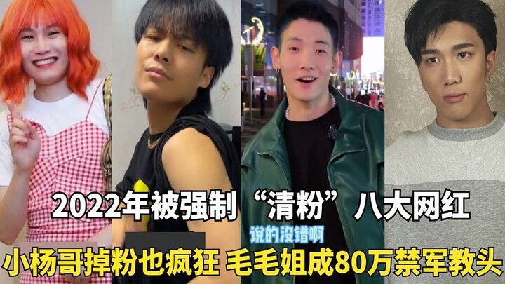 Eight Internet celebrities whose fans were cleared in 2022: Brother Xiao Yang lost a lot of fans, an