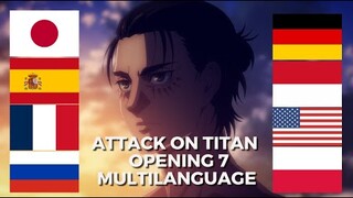 Attack On Titan Multilanguage Opening 7 / Rumbling / 8 Languages
