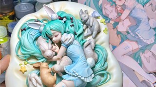 【涂装记录】这么这么可爱的miku被我涂到，心都化了