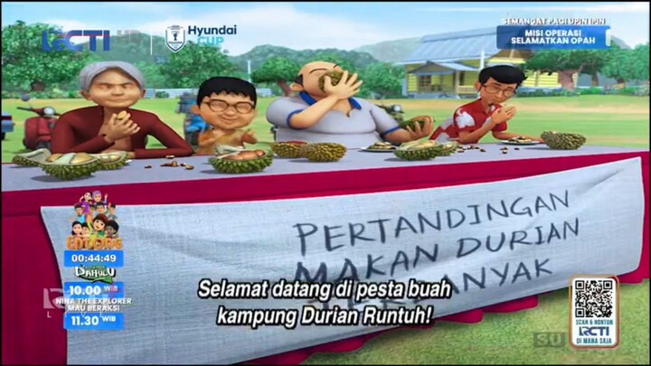 pertandingan raja buah kampung durian runtuh | upin & ipin RCTI (subtittle indonesia)