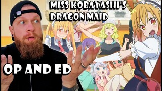 First Time reaction Miss Kobayashi's DRAGON MAID Openings & Endings
