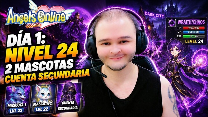 Día 1_ Nivel 24, 2 Mascotas y Cuenta Secundaria