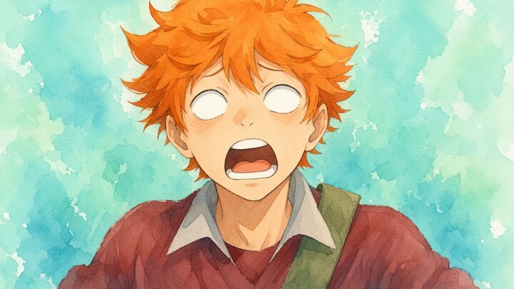 Gambarin Hinata pas dikatain payah tpi dijadiin watercolor version