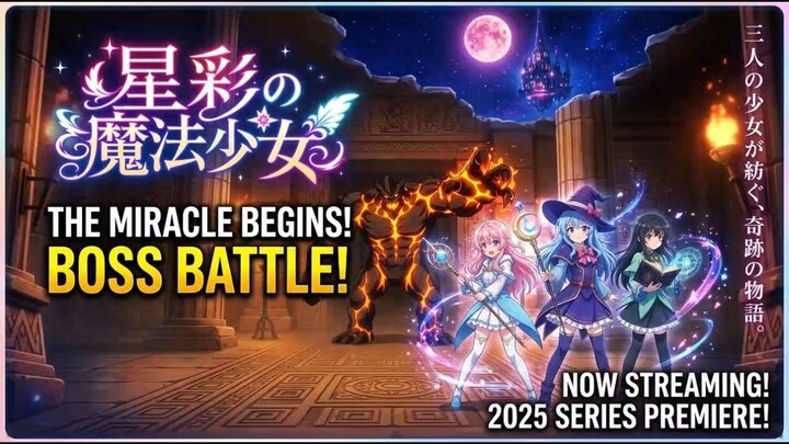 Star-Colored Magical Girls #04 - Stardust Magical Girls vs Golem Batu retak Lava api