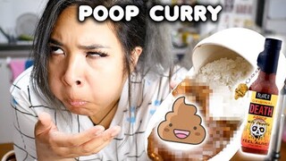 EATING "POOP CURRY" WITH DEATH SAUCE...(tears were shed)