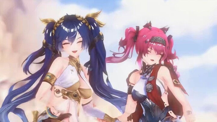 Mitra yang baik akan bersatu! 😋 Yuno x Lupa-Kameria (layar horizontal)